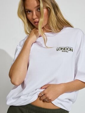 GARAGE London Soho White Graphic Tee